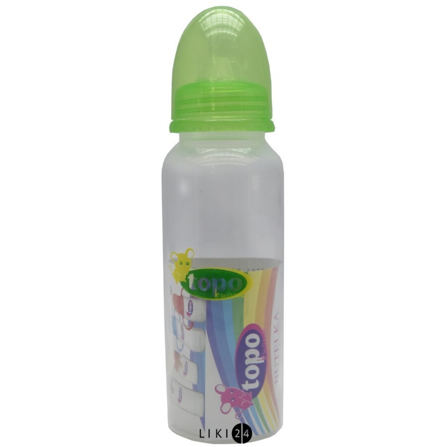 Бутылочка пластмассовая Topo Buono с силиконовой соской 250 мл T001: цены и характеристики