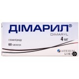 Димарил табл. 4 мг блистер, в пачке №60