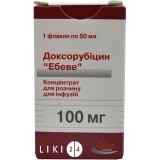 Доксорубіцин "ебеве" конц. д/р-ну д/інф. 100 мг фл. 50 мл