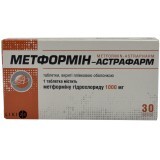 Метформін-Астрафарм табл. в/плівк. обол. 1000 мг блістер №30