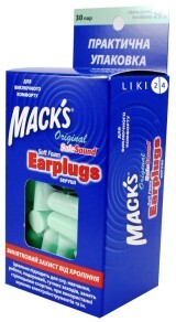 Беруши Mack&#39;s Soft Foam Earplugs Original SafeSound из пенопропилена 30 пар