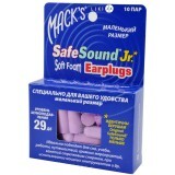 Беруши Mack's Soft Foam Earplugs Original SafeSound Junior из пенопропилена 10 пар