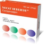 Могинин табл. в/плівк. обол. 50 мг блістер №4: ціни та характеристики