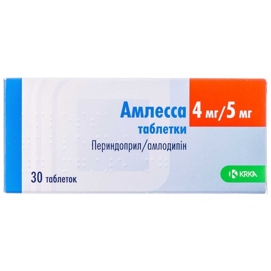 Амлесса табл. 4 мг + 5 мг блистер №30: цены и характеристики