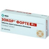 Зокор форте табл. п/плен. оболочкой 40 мг блистер №28