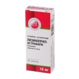 Лізиноприл-Астрафарм табл. 10 мг блістер №30