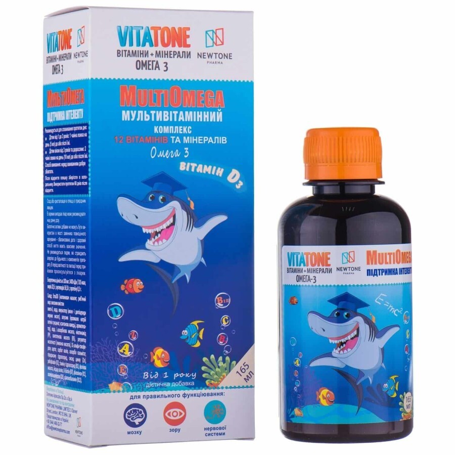 Сироп VitaTone MultiOmega вітамінно-мінеральний комплекс з Омега-3, 165 мл: ціни та характеристики