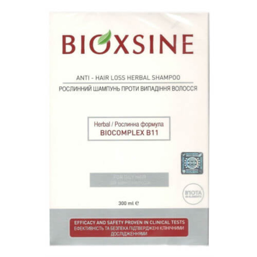 Шампунь Bioxsine проти випадіння для жирного волосся, 300 мл: ціни та характеристики