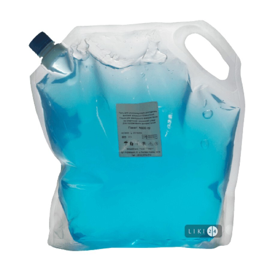 Гель для узд високої в'язкості блакитний eko gel EBVS5000 stp сумка 5000 г, пакет standard pack №4: ціни та характеристики