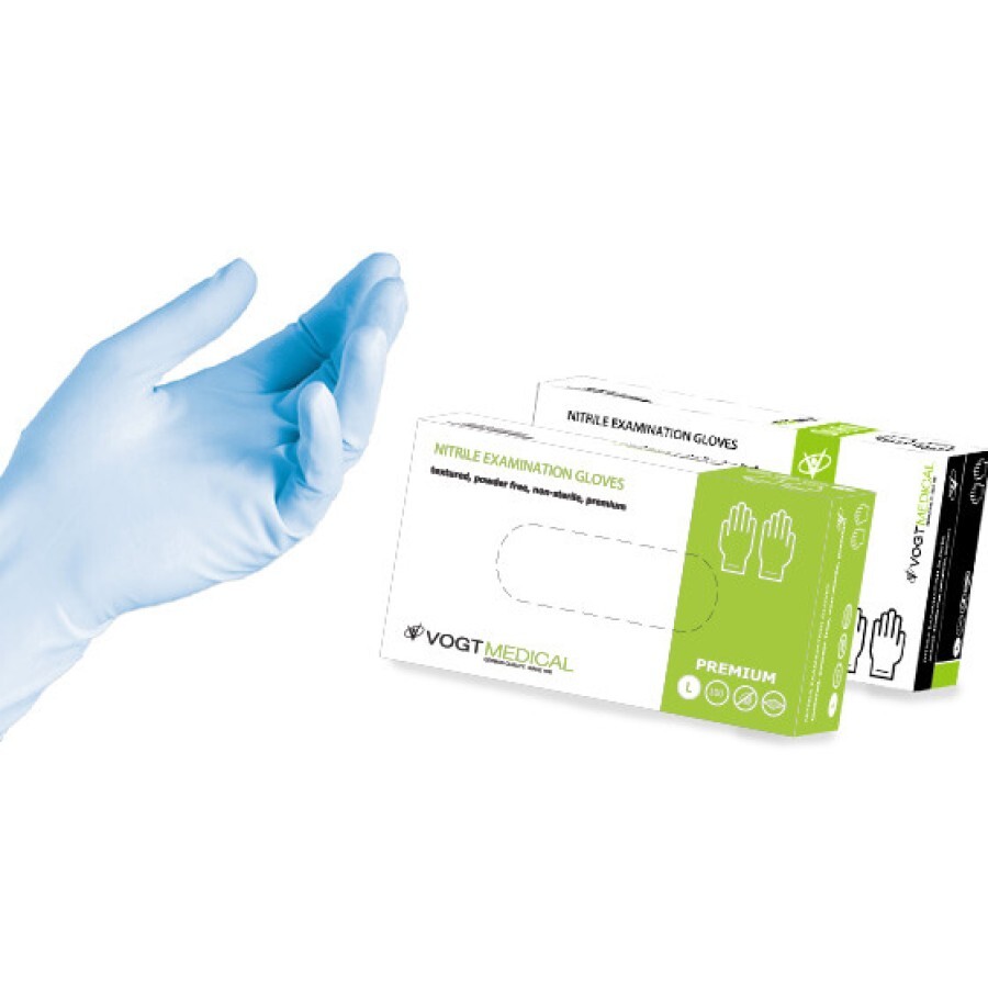 Перчатки медицинские Vogt Medical смотровые нитриловые нестерильные неприпудренные размер S, №100: цены и характеристики