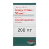 Гемцитабин "эбеве" конц. д/р-ра д/инф. 200 мг фл. 20 мл
