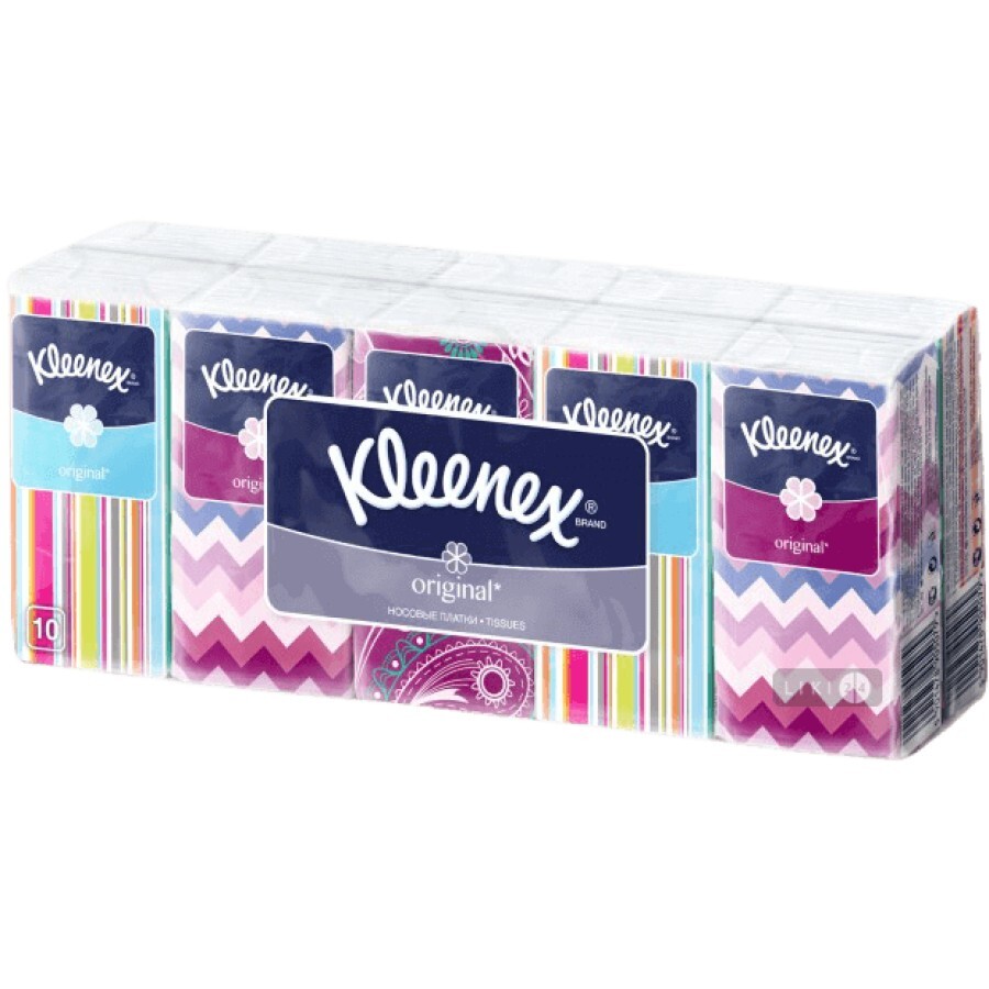 Платочки носовые Kleenex Original №10: цены и характеристики