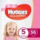 Подгузники Huggies Ultra Comfort 5 для девочек 12-22 кг 56 шт