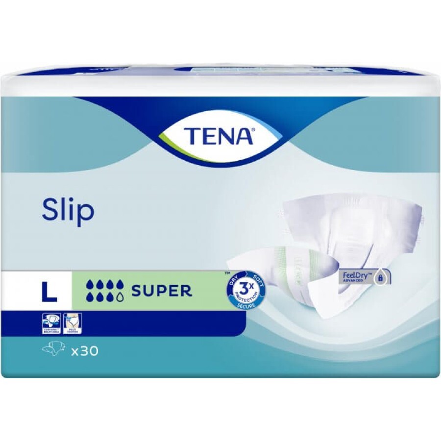 Подгузники для взрослых Tena Slip Super Large 30 шт: цены и характеристики