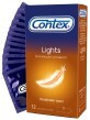 Презервативи латексні з силіконовою змазкою CONTEX Lights особливо тонкі, 12 шт.