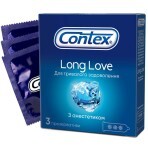 Презервативи латексні з силіконовою змазкою CONTEX Long Love з анестетиком, 3 шт. : ціни та характеристики