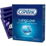 Презервативы латексные с силиконовой смазкой CONTEX Long Love с анестетиком, 3 шт.