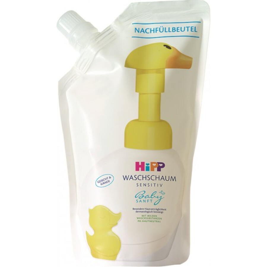 Пінка HiPP Baby sanft для вмівання та миття рук (наповнювач), 250 мл: ціни та характеристики