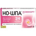 Но-шпа Комфорт табл. в/плівк. обол. 40 мг блістер №24: ціни та характеристики