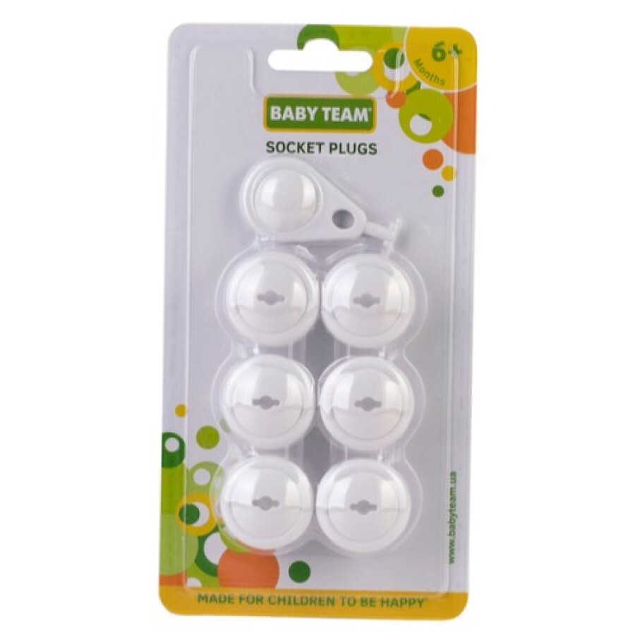 Заглушки Baby Team 7600 для розеток з ключем, 6 шт: ціни та характеристики