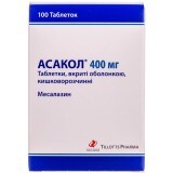 Асакол табл. в/о кишково-розч. 400 мг №100