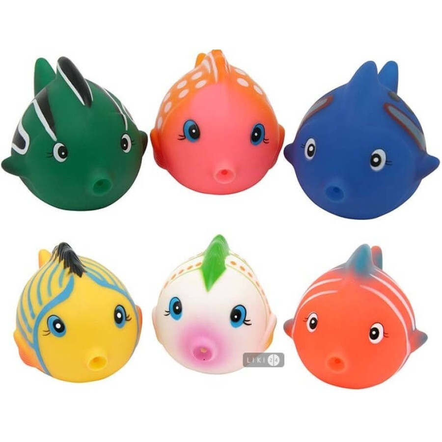 Іграшки для ванної "baby team" 9006 набор, кольорові рибки: ціни та характеристики