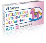 Глицериновые суппозитории Фармина супп. 0,75 г блистер, в карт. коробке №5
