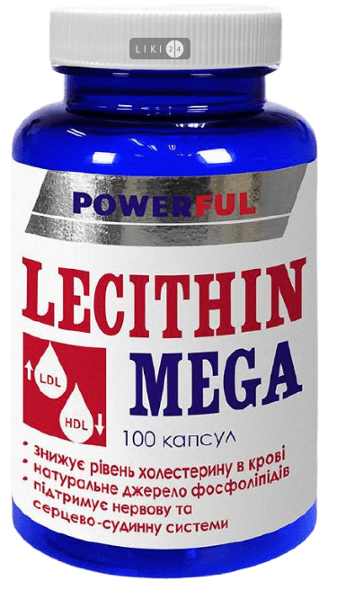 

Лецитин Мега POWERFUL капсулы 1 г, №100, капс. 1 г банка