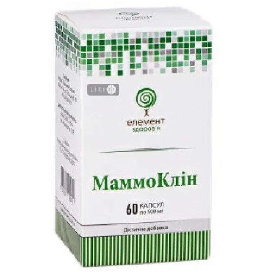 Маммоклин капс. 500 мг баночка №60: цены и характеристики
