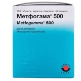 Метфогама 500 табл. в/плівк. обол. 500 мг №120