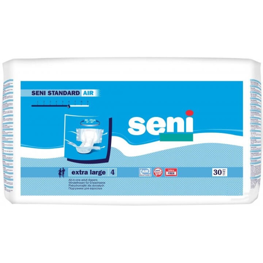Подгузники для взрослых Seni Standard Air Extra Large 30 шт: цены и характеристики
