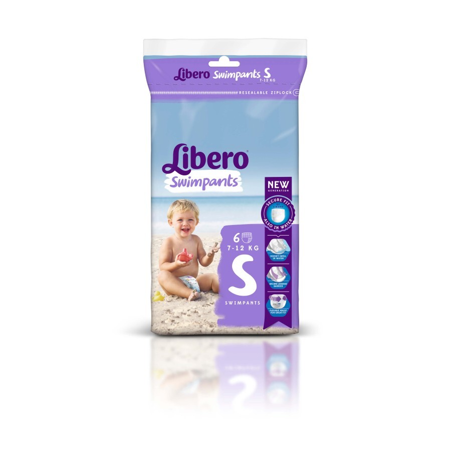 Подгузники-трусики Libero Swimpants Small детские для плавания 7-12 кг 6 шт: цены и характеристики