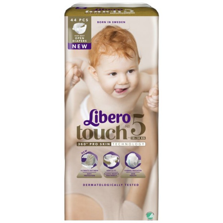 Подгузники детские Libero Touch 5 10-14 кг 44 шт: цены и характеристики