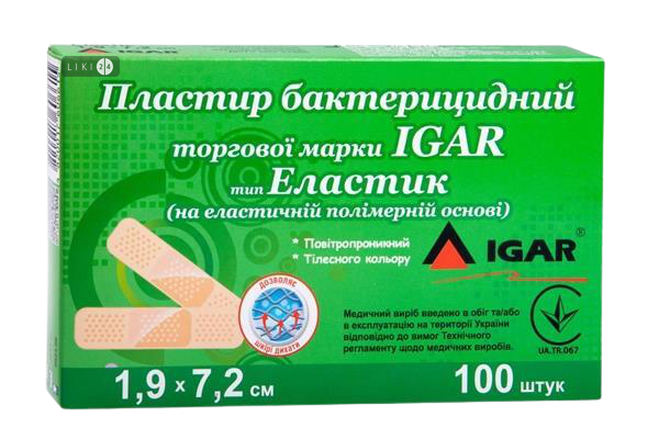 

Пластир бактерицидний ігар 1,9х7,2 або 2,5х7,6, Еластик, 1,9х7,2 або 2,5х7,6, Еластик (на осн. еласт. ткан.)