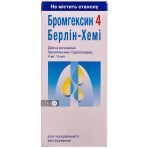 Бромгексин 4 Берлін-Хемі р-н орал. 4 мг/5 мл фл. 100 мл, з мірною ложкою: ціни та характеристики