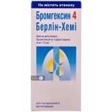 Бромгексин 4 Берлін-Хемі р-н орал. 4 мг/5 мл фл. 100 мл, з мірною ложкою