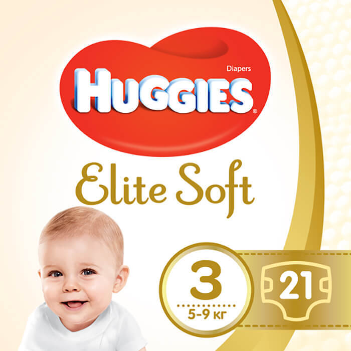

Підгузки Huggies Elite Soft  21 шт, розмір 3