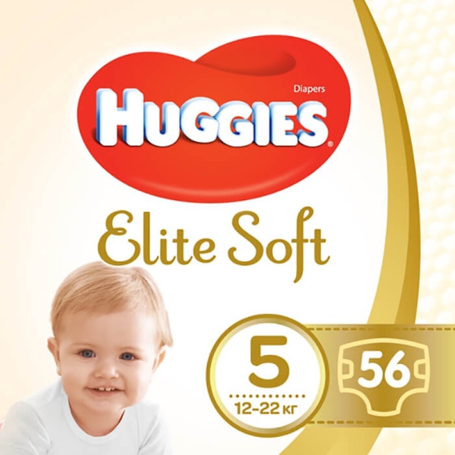 Подгузники Huggies Elite Soft Jumbo 5 12-22 кг 56 шт: цены и характеристики