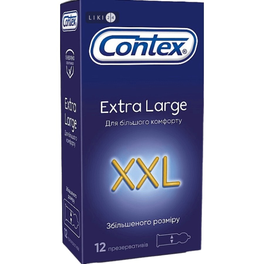 Презервативы латексные Contex Extra Large увеличенного размера, №12: цены и характеристики