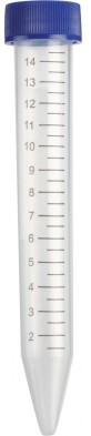 Пробірка Plasti Medical 16 х 120 мм, стерильна, 15 мл (тип Фалькон, конусна, з РР, з кришкою, градуйована)