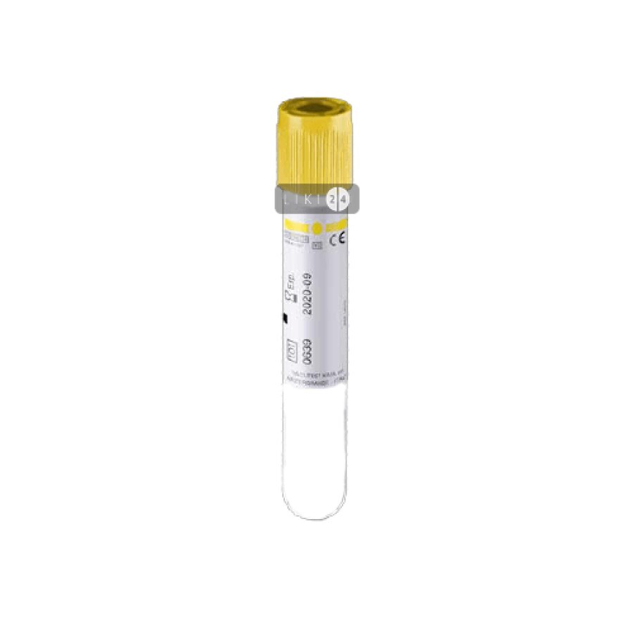 Пробірка вакуумна Vacusera IVD для забору крові стерильна 13 х 75 мм, 3.5 мл, золотиста кришка: ціни та характеристики