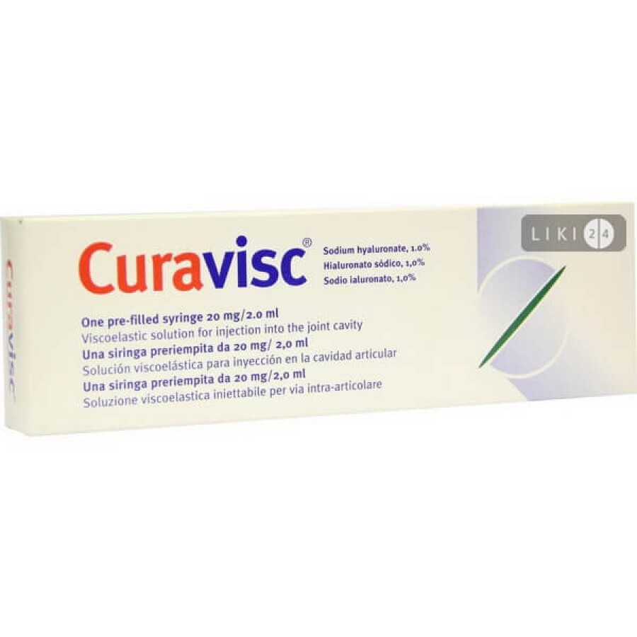Сuravisc раствор для внутрисуставных инъекций 1% шприц, 2 мл: цены и характеристики