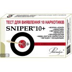 Тест-кассета Sniper 10 для одновременного определения 10 видов наркотиков в моче, 1 шт: цены и характеристики