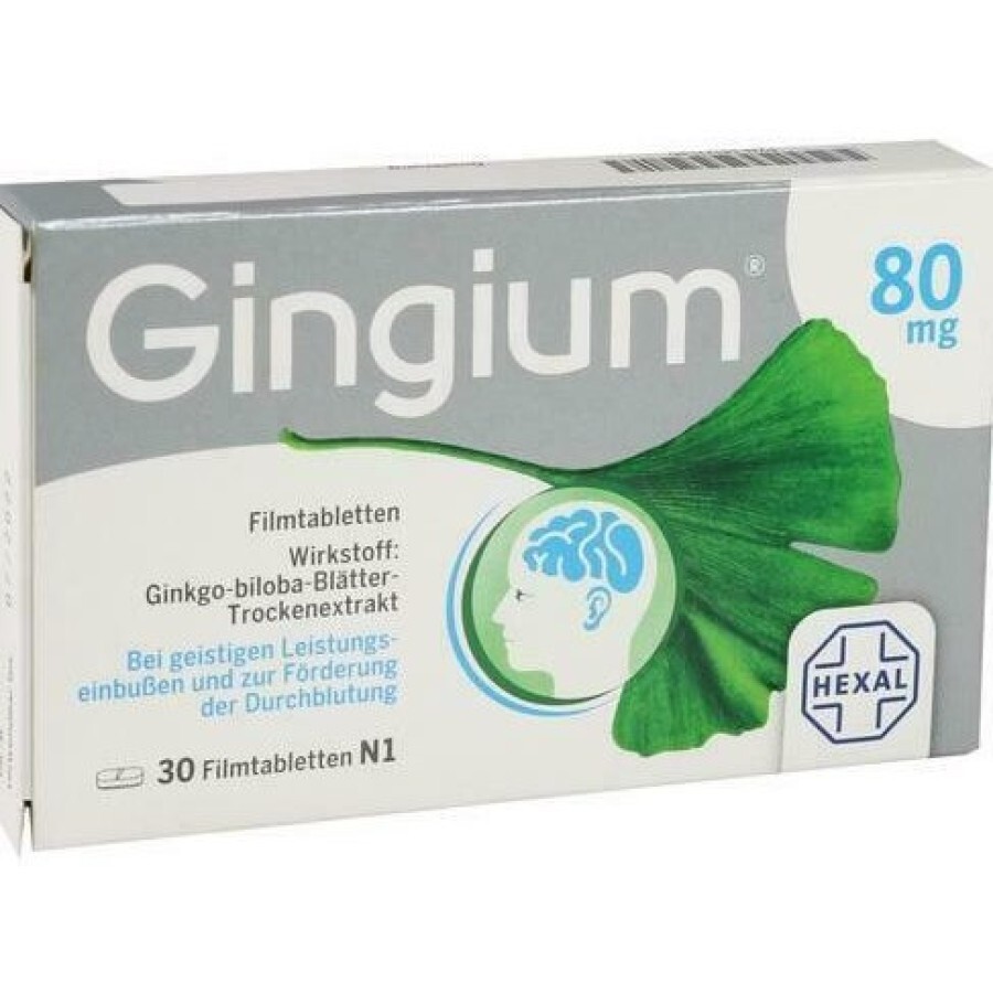 Гингиум табл. п/плен. оболочкой 80 мг блистер №30: цены и характеристики