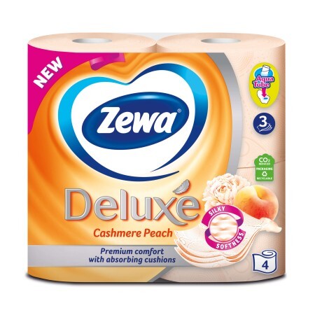 Туалетная бумага Zewa Deluxe персик №4