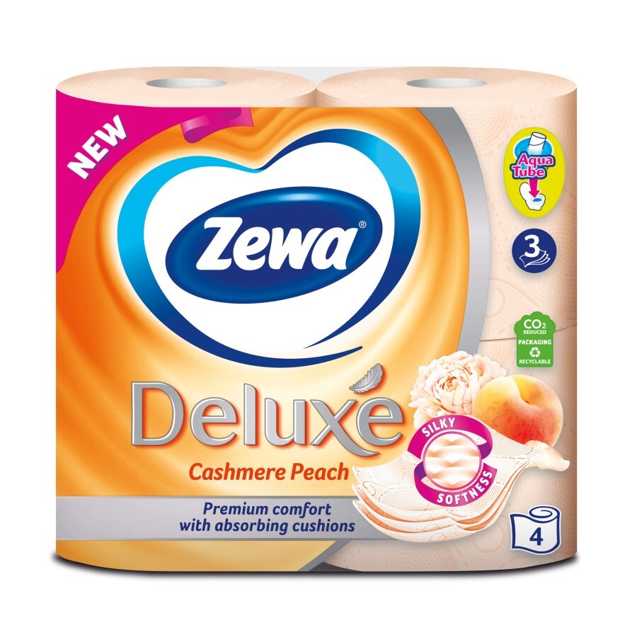 Туалетная бумага Zewa Deluxe персик №4: цены и характеристики