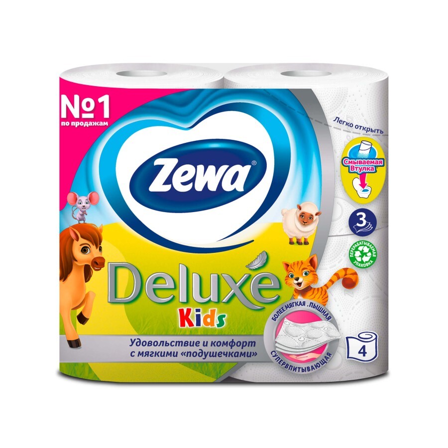 Туалетная бумага Zewa Kids  №4: цены и характеристики