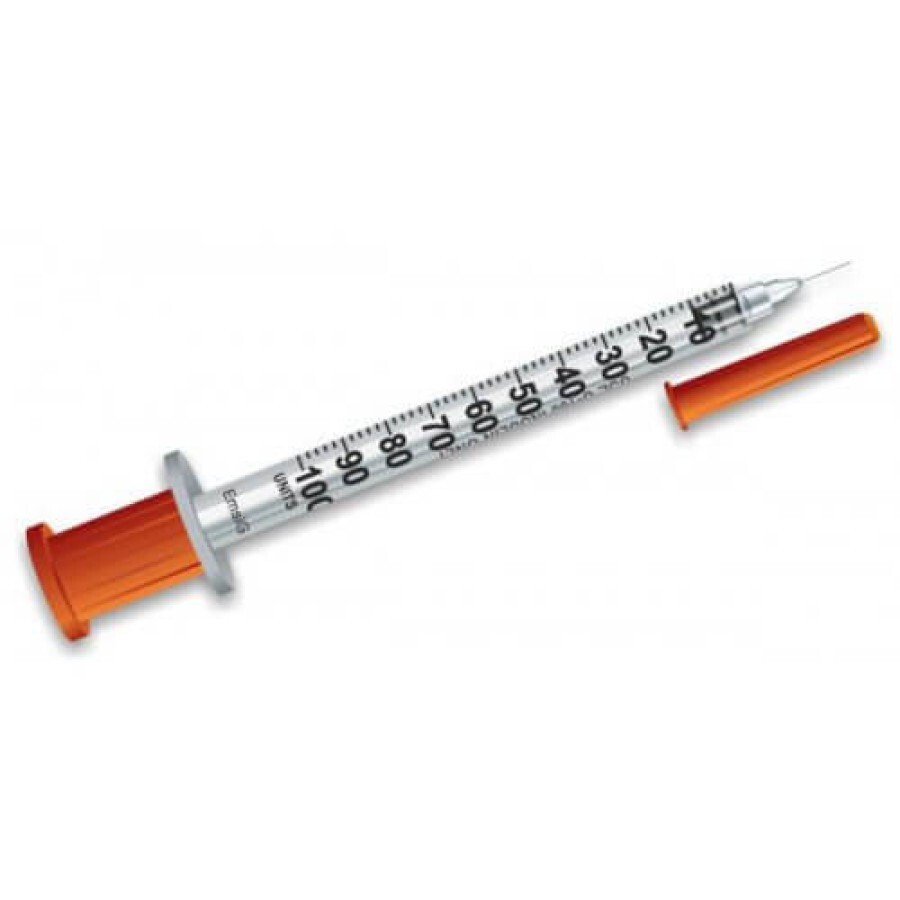 Шприц инсулиновый одноразового применения U-100 1 мл, с иглой 30Gх1/2": цены и характеристики