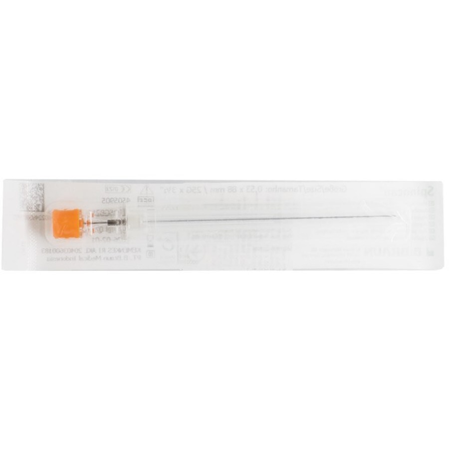 Игла для спинальной анестезии B.Braun Pencan 4502019 G25 x 3 1/2 (0,53 * 88 мм), оранжевый: цены и характеристики