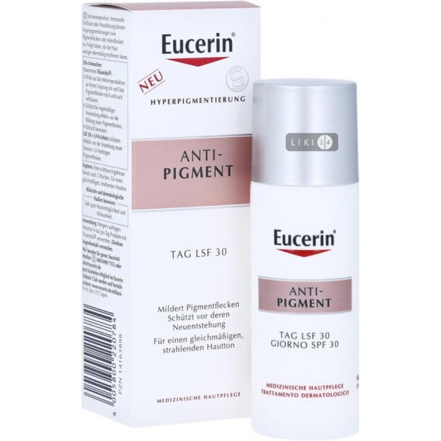 Крем для лица Eucerin Anti-Pigment SPF-30 дневной депигментирующий 50 мл: цены и характеристики